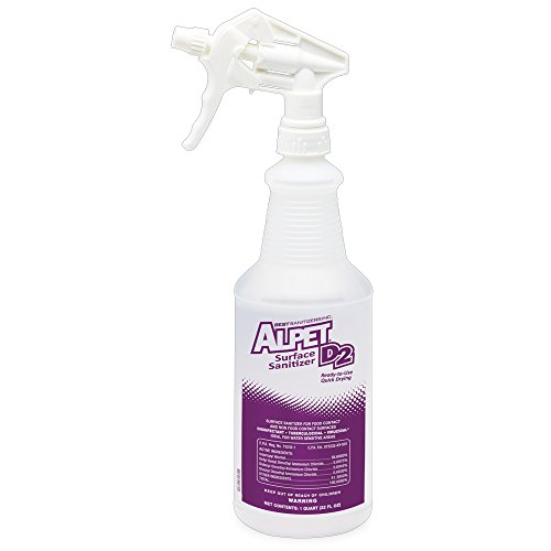 Best Sanitizers SS10009 Alpet D2 Surface Sanitizer, 1 Quart Trigger Spray Bottle (Case of 4)