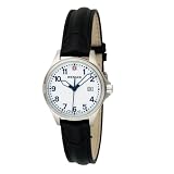 Wenger Women`s 72790 TerragGraph White Dial Black Leather Strap Watch