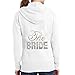 The Bride Sweatshirt with Rhinestones – White Zip Up Bride Hoodie for Women