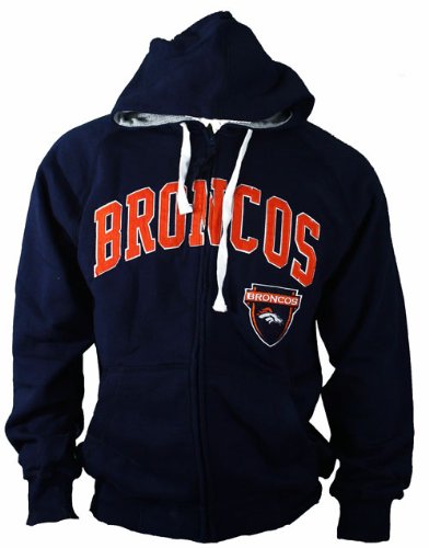 Denver Broncos Full Zip Embroidered Hoodie by G-III