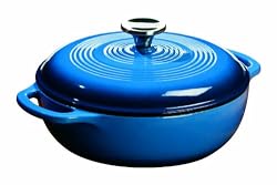 Lodge Color Dutch Oven, Caribbean Blue, 3-Quart