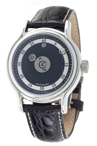 GV2 by Gevril Mens 4131L Girondolo Automatic Stainless Steel Leather Strap Watch