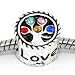Believe Beads © Family Tree Multi colour stones Love Charm Bead will fit Pandora/Chamilia/Troll Type Bracelets. Slide on slide off.