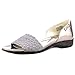 Anne Klein AK Kea Women Open-Toe Synthetic Silver Flats