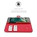 Snugg iPhone 8 Plus / 7 Plus Wallet Case – Leather Card Case Wallet with Handy Stand Feature – Legacy Series Flip Phone Case Cover in Red