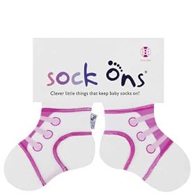 Sneaker Socks Ons - Fairy White With Pink Trim [Baby Product]