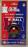 University of Mississippi Ole Miss Rebels Billiard Eight Ball 8 Ball