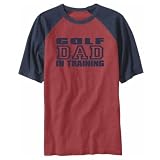 T-Shirt Raglan Dark Red Dad Training Golf  Sports