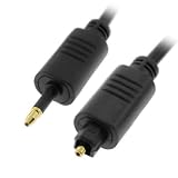 Optical Toslink to Toslink Mini Fiber Optic Gold Plated Digital Cable - 6ft