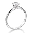 Diamond Engagement Ring in 14K Gold / White - EGL Certified, Round, 0.21 Carat, I Color, SI1 Clarity