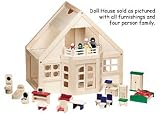 Furnished Wooden Dollhouse