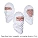 Soft-stretch Head Cover replacing Spray Sock Balaclava, White, Open-face Design, 6 Pack