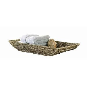 Tag Seagrass Basket, Large 25-1 4-Inch Long Rectangular Shallow Basket by Tag