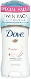 Dove Antiperspirant & Deodorant, Invisible Solid, Powder, 2-Count Packages (Pack of 6)