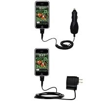 Essential Kit for the Apple iPod touch - includes Car and Wall Charger with Rapid Charge Technology - Gomadic Brand w/ TipExchange Technology
