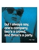 Three's a Party Art Poster Print by Andy Warhol, 11x14