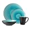 ZaZen Crackle 16-pc. Dinnerware Set - Turquoise