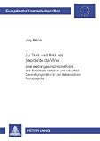Zu Text und Bild bei Leonardo da Vinci : eine mediengeschichtliche Kritik des Einsatzes verbaler und visueller Darstellungsmittel in der italienischen Renaissance