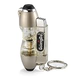 All Weather Outdoor Windproof Crystal Clear Transparent Diving Air Tank Design Cigar Cigarette Pipe Blue Torch Jet Lighter With LED Light & Key Chain
