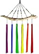 Fused Glass Windchime - Rainbow Colors, 6-Chime Version