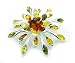 SilverAmber 925 Sterling Silver & Baltic Amber Jewellery - Brooch 4056