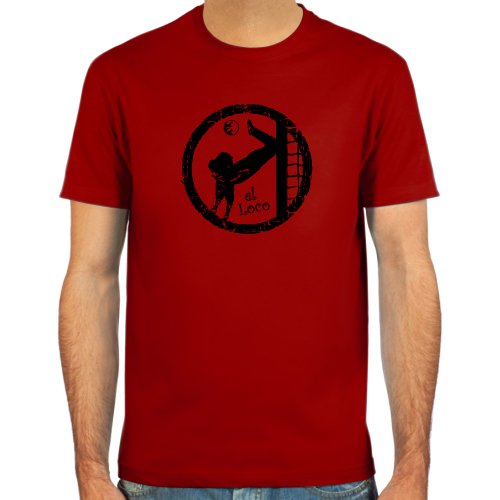 T-Shirt René Higuita ::: Farbauswahl: skyblue, sand, weiß oder deepred ::: Fußball-Kult