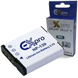 Ex-Pro® Casio NP-130, NP130 High Rated Power Plus+ 2 Year Warranty Replacement ID Secured Lithium Li-on Digital Camera Battery for Caiso Exilim EX-H30, EX-H30, EX-ZR100, EXZR100