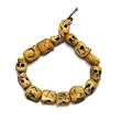 Genuine Bone Carved Skull Bracelet