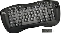 Wireless Rf Mini Multimedia USB Kyb with optical Trackball 2.4GHZ Blk