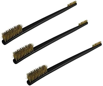 Tucson Tools Double Ended Brass Brushes 3 (Three) Pieces Excellent Quality 7" Long Great for Gun Cleaning, Metal Work, Jewelry, etc.