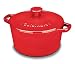 Cuisinart Chef's Classic Enamel Cast Iron 3-Quart Round Covered Casserole, Red