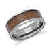 Titanium Band Ring with Wood Inlaid Sizes 8 to 10