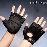 Push Ease Half Finger, Color: Black, Size: Medium