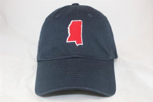 Mississippi Oxford Gameday Navy and Red Embroidered Hat by State Traditions