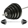 Hantel-Set 62,0 Kg Langhantelstange und Hantelscheiben