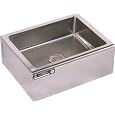 Aero floor-mounted stainless steel mop sink