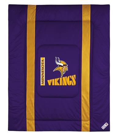 Minnesota Vikings Sideline Jersey Bed Comforter NFL