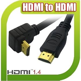 High Quality 1M Right Angle 90� Gold Plated V1.4 HDMI Male to 19 Pin Ver1.4 Cable Lead For HDTV PlayStation 3 PS3 Projector 1 M Meter Metre
