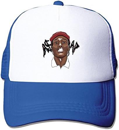 BYPGLT A$AP Rocky Adjustable Printing Mesh Cap Snapback Unisex Custom Hats Blue
