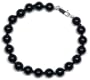Sterling Silver 8mm Black Onyx Bracelet, 7.5"