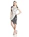 BCBGMAXAZRIA Women's Tiffanie Print-Blocked Dress with Side Shirring