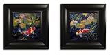 Water Garden by Ostlund 2-pc Satin-Black Framed Print Set (Ready to Hang)