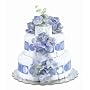 Bloomers Baby Diaper Cake Classic Blue Hydrangea 2-Tier
