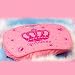 Beintablett PRINCESS CROWN pink mit Glitter