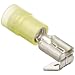 Morris Products 12026 Piggy Back Disconnect, Double Crimp, Nylon Insulated, Yellow, 12-10 Wire Size, 0.032"X0.250" NEMA Tab  (Pack of 100)