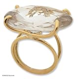 Gold and quartz ring, 'Infinity' 7.5 (US Ring Size)