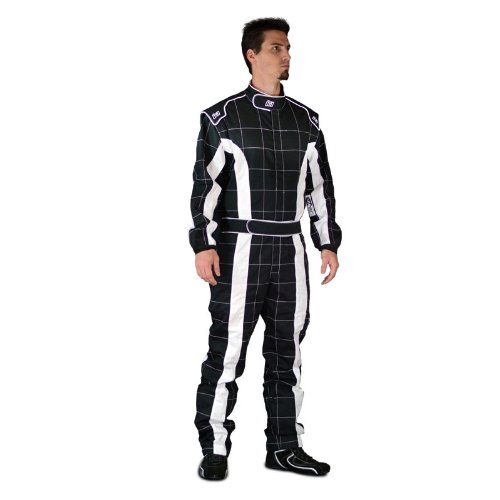 K1 Race Gear 20-TRI-NW-2XL Black/White XX-Large Single Layer Triumph PROBAN Cotton SFI Rated Fire Suit On Sale