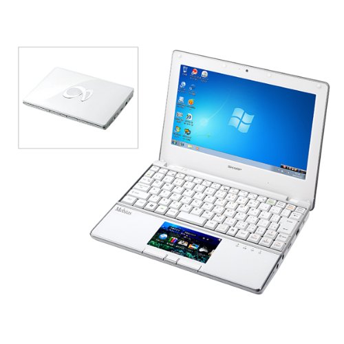シャープ 「光センサー液晶パッド」搭載ノートパソコンMebius Windows7 PC-NJ80B-W