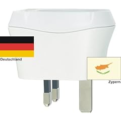 Design Reisestecker Adapter f�r Zypern auf Deutschland, Schukostecker 230V,Umwandlungsstecker CY-D