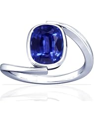 18K White Gold Cushion Cut Blue Sapphire Solitaire Ring (GIA Certificate)